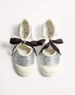 Valentino Bay By Bay Ballerina Sneakers In Glitter Fabric - Image 5